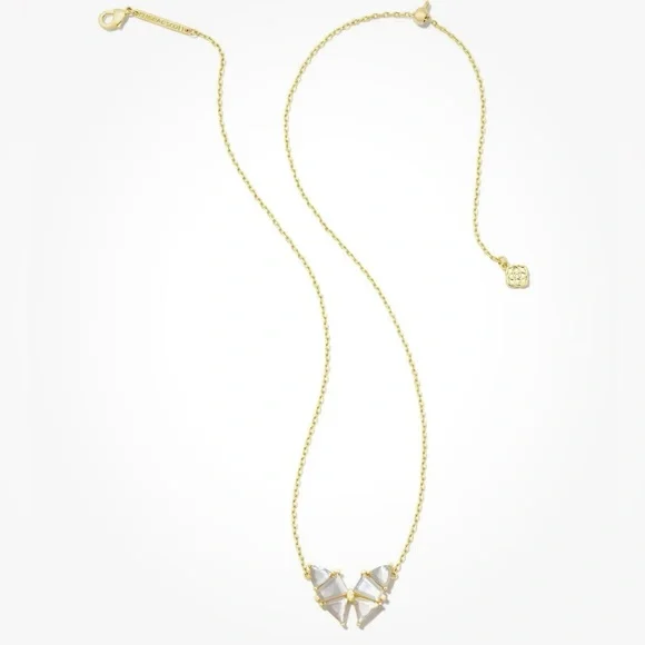 BNIB Authentic/Signed Kendra Scott Blair Butterfly Ivory MOP Necklace-Reversible - Picture 3 of 7